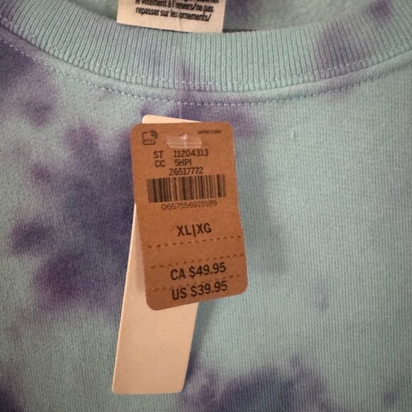 Victoria's Secret PINK Short Sleeve Tie Dye Sweatshirt - Picture 2 of 2